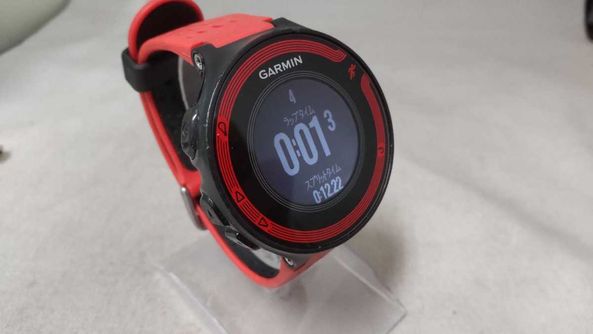 GARMIN ガーミン ランニングウォッチ 腕時計 GPS ForeAthlete 220J ブラック/レッド Bluetooth対応  簡易清掃&簡易動作確認OK 稼働品 現状品