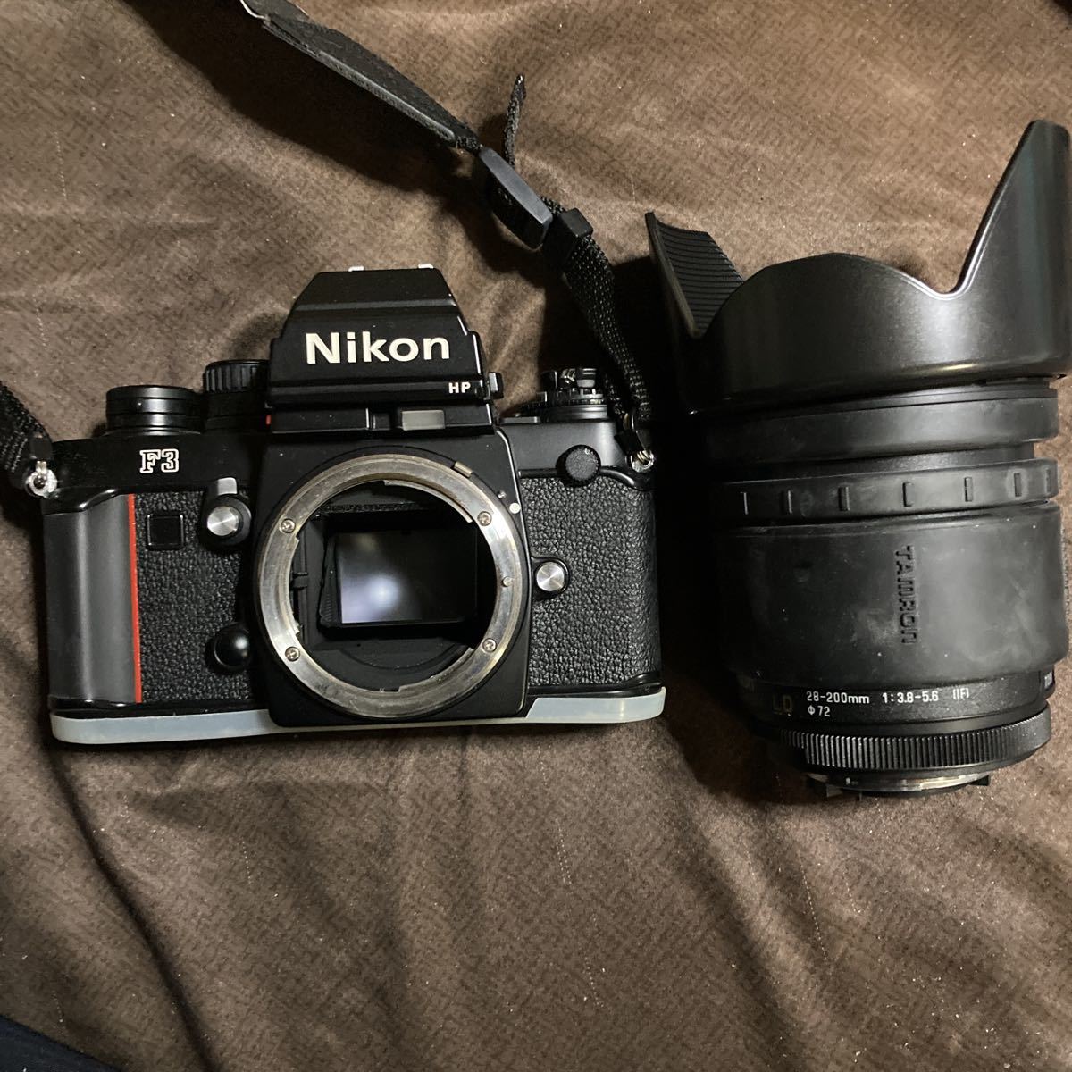 希少　Nikon ニコンF3 一眼レフカメラ TAMRON 28-200mm 1:3.8-5.6 動作未確認　ジャンク品　着払い_画像1