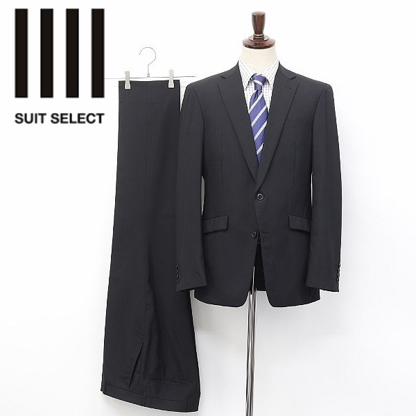 格安即決 ◇SUIT SELECT/スーツセレクト A7 ブラック スーツ 2釦