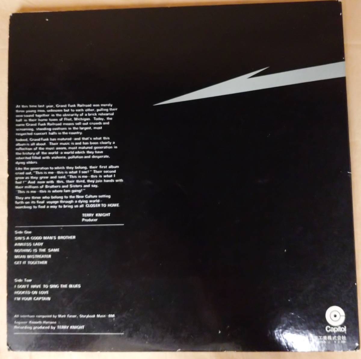 LPレコード 『クローサー・トゥ・ホーム』 グランド・ファンク・レイルロード/帯付/国内盤/GRAND FUNK RAILROAD/CP-80001の画像2