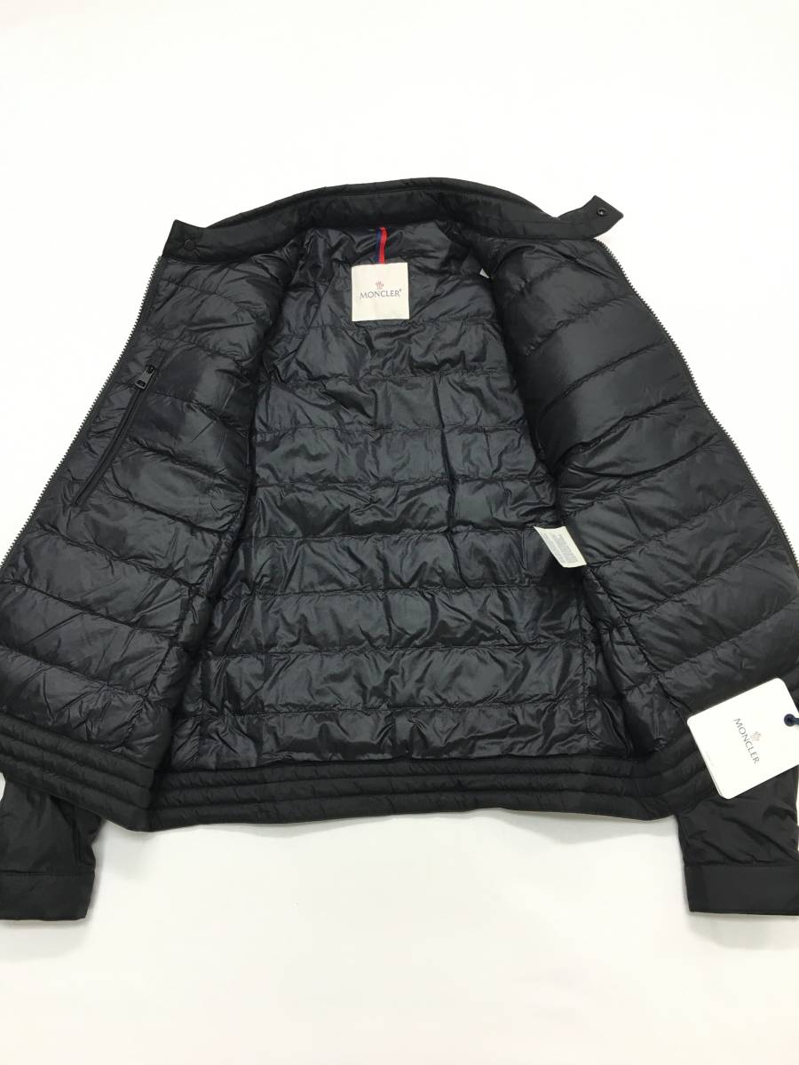 新品 サイズ1 MONCLER ATIU バイカー ライト ダウンジャケット ブラックナイロン モンクレール_画像7