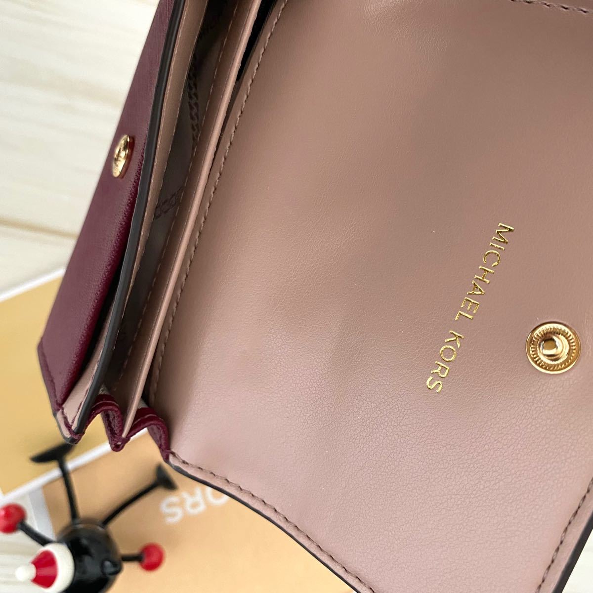 新品 MICHAEL KORS マイケルコース カードケース ワインレッド