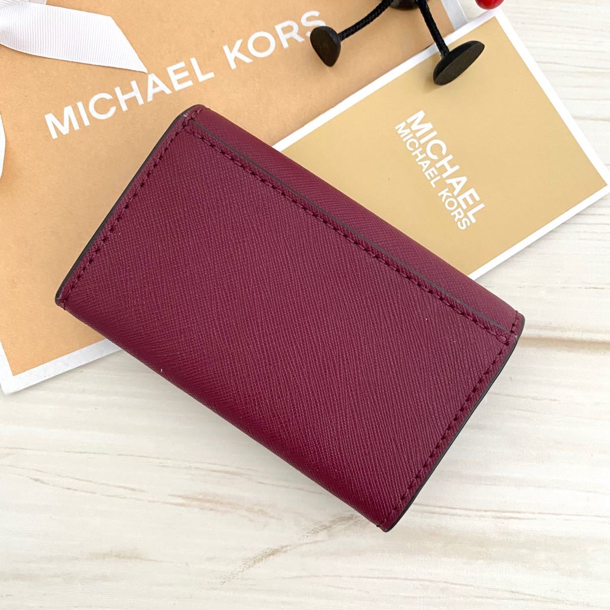 新品 MICHAEL KORS マイケルコース カードケース ワインレッド