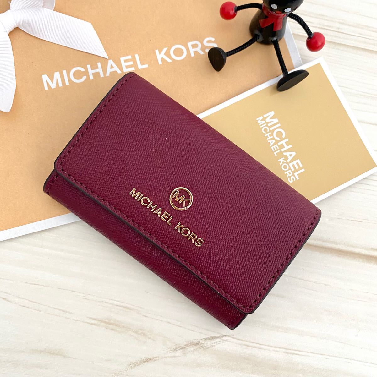 新品 MICHAEL KORS マイケルコース カードケース ワインレッド