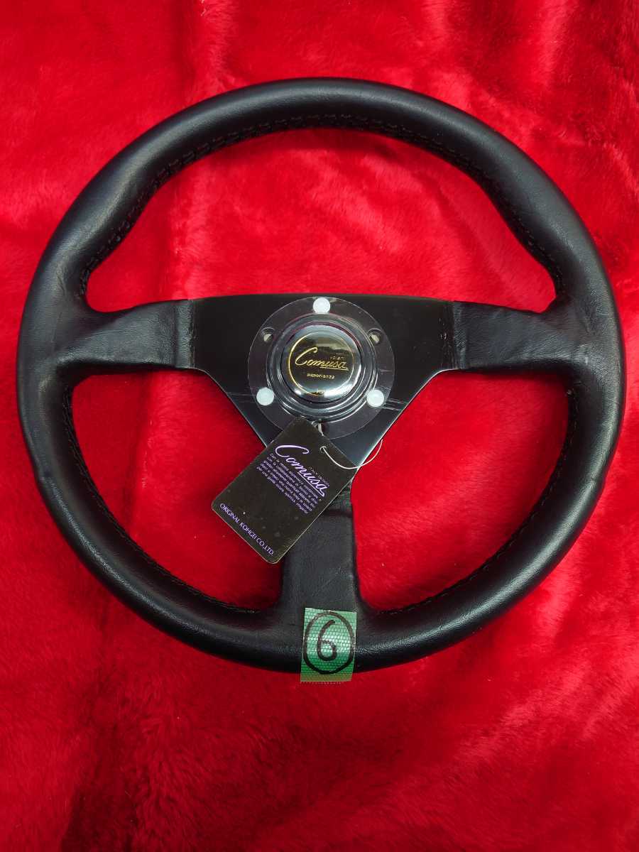 ⑥ that time thing new goods with translation 32 pie Comme Ca leather steering wheel old car highway racer inspection ) GX61 GX71 Soarer Japan Skyline Corolla Sunny 