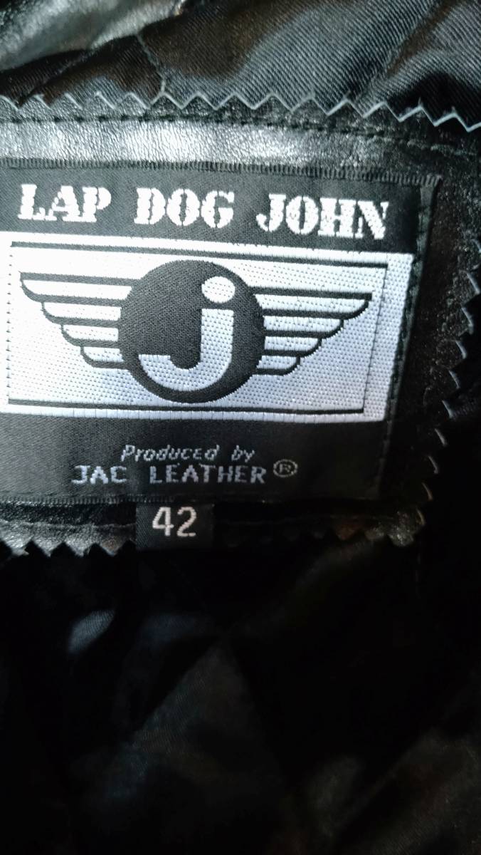 LAP DOG JOHN　４２黒光馬革ポリスジャケット 2⑮極上中古１枚_画像7