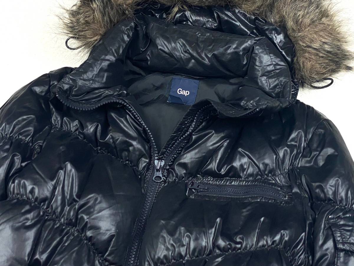 M①/ GAP ギャップ ファー付き ダウンジャケット size:L ブラック
