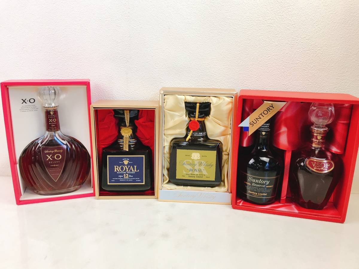 ト静】未開栓 サントリー SUNTORY お酒 5本セット XO DELUXE ROYAL