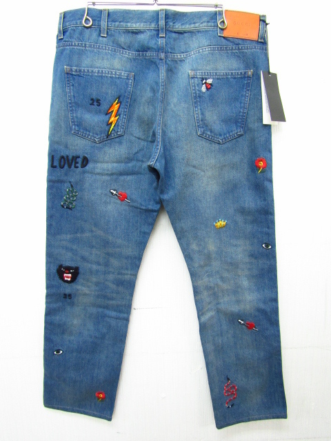 GUCCI グッチ Symbols Tapered Denim Pant シンボルテーパード デニム