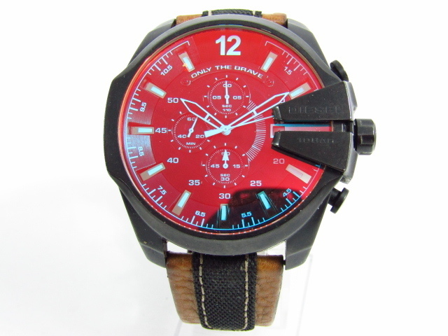 独創的 DIESEL ディーゼル DZ-4305 クロノグラフ クォーツ腕時計