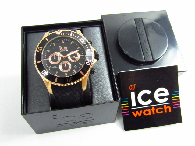 ice watch アイスウォッチ 016 305 クロノグラフ クォーツ腕時計 ラバーベルト♪AC22107
