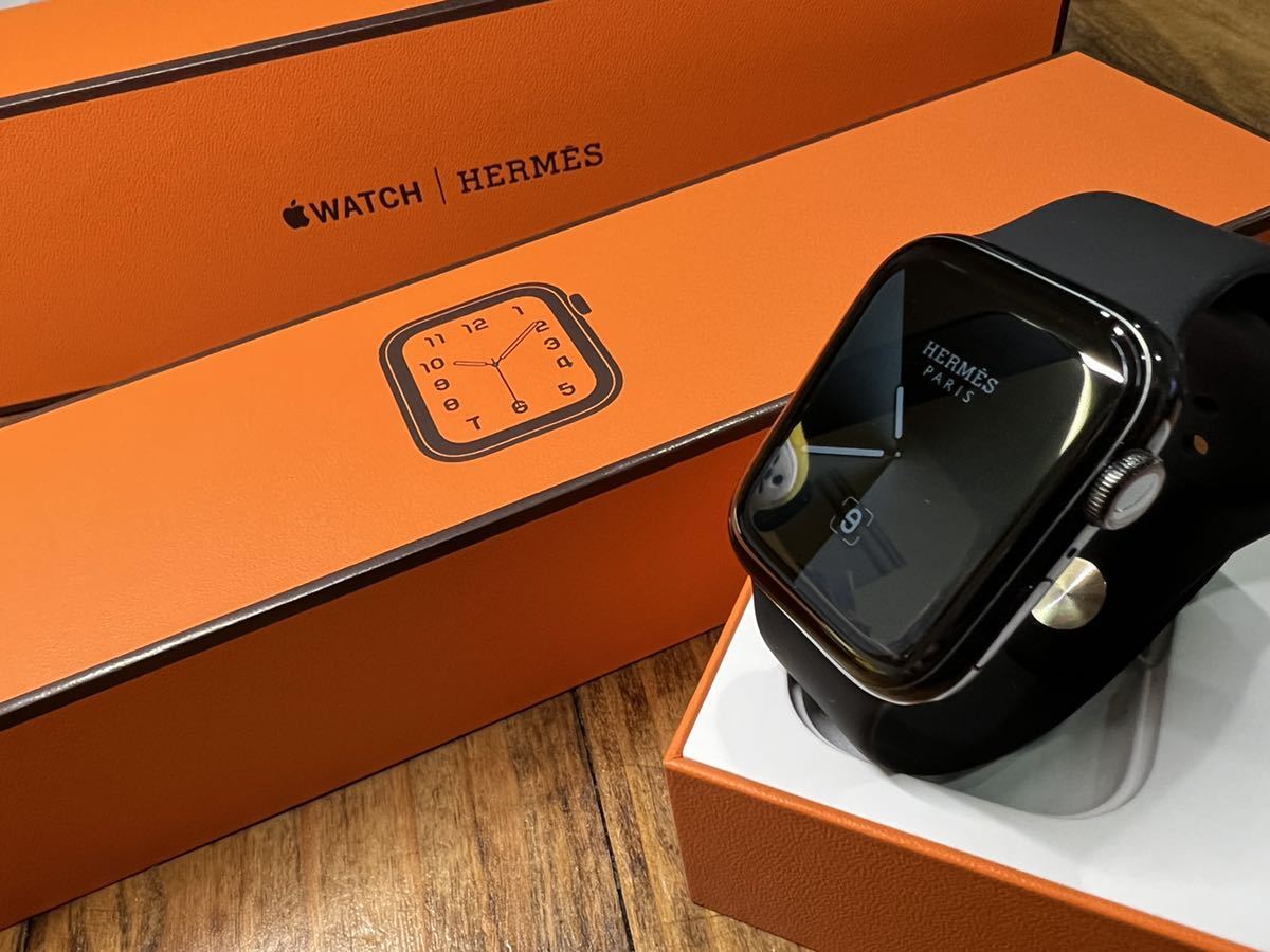 通販 【新品未使用】HERMESアップルウォッチ用 オレンジ ラバーバンド
