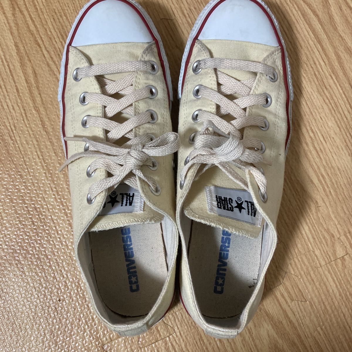 converse コンバース ALLSTAR オールスター ox オックス low ローカット white ホワイト ナチュラル 生成り クリーム色 US8 26.5cm 定番