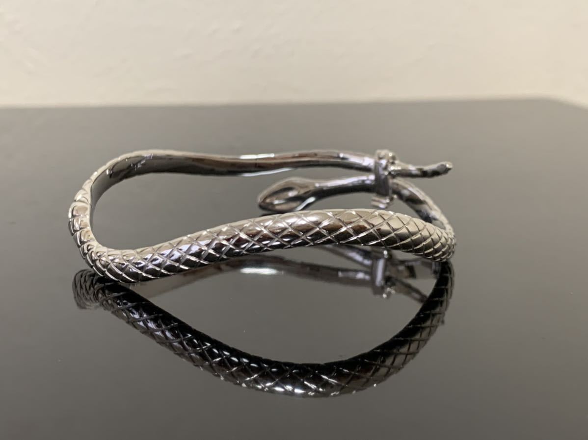 クリスマスファッション DIAMOND WG 】18K FORD TOM !【 レアです CHOPPY BANGLE SNAKE ホワイトゴールド