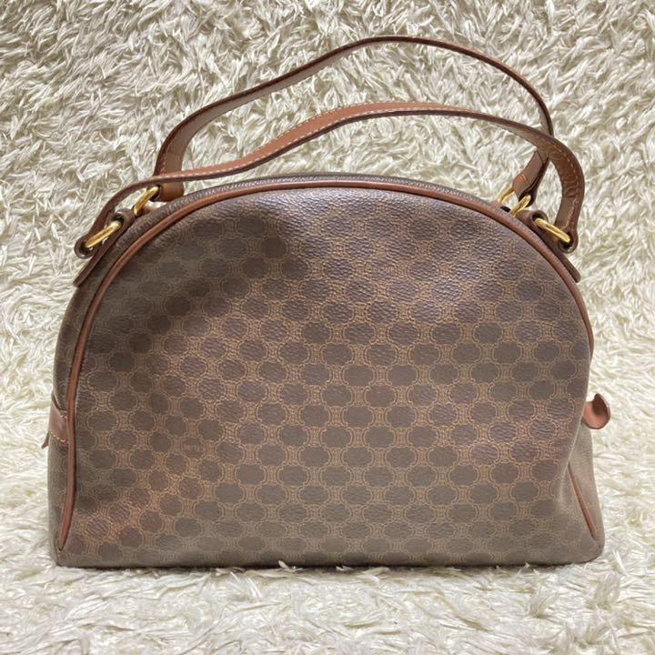 CELINE セリーヌ ハンドバッグ ハーフムーン 半月 マカダム柄