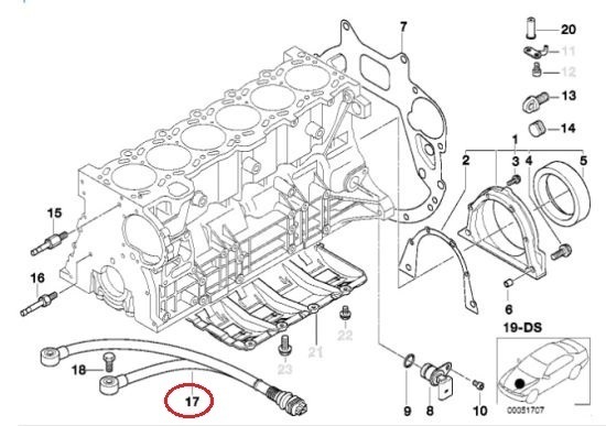 ロードスターBMW3シリーズZ3E36E81E87E46E90E39E60X3Z4エンジンノックセンサー2.0ノッキングセンサー1.9エンジンブロック2.2i3.0i2.8クーペ_画像2