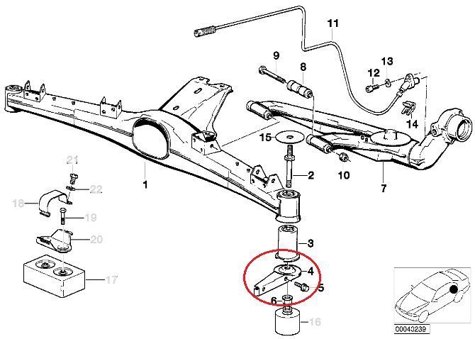 BMWコンパクトE36E30純正318tiリアアクスルビーム316i318tiブッシュストラット323ti左CG19ブッシュロッド194SリアサスキャリアMスポーツM44_画像3