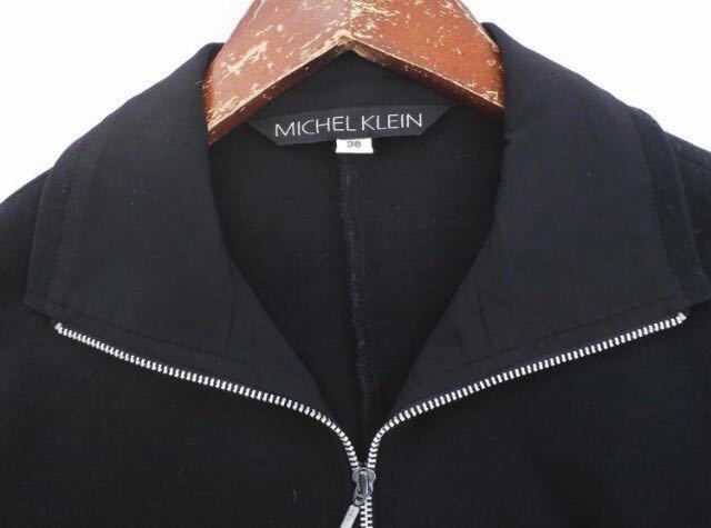 MICHEL KLEIN ミッシェルクラン ジップアップジャケット 黒色 ジップアップブルゾン _画像2