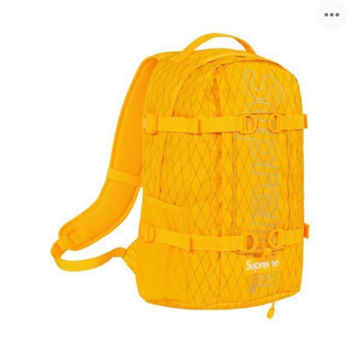 幻★Supreme(シュプリーム)18AW Backpack(バックパック)リュック★イエロー★黄色を持ってる人を見かけたことない