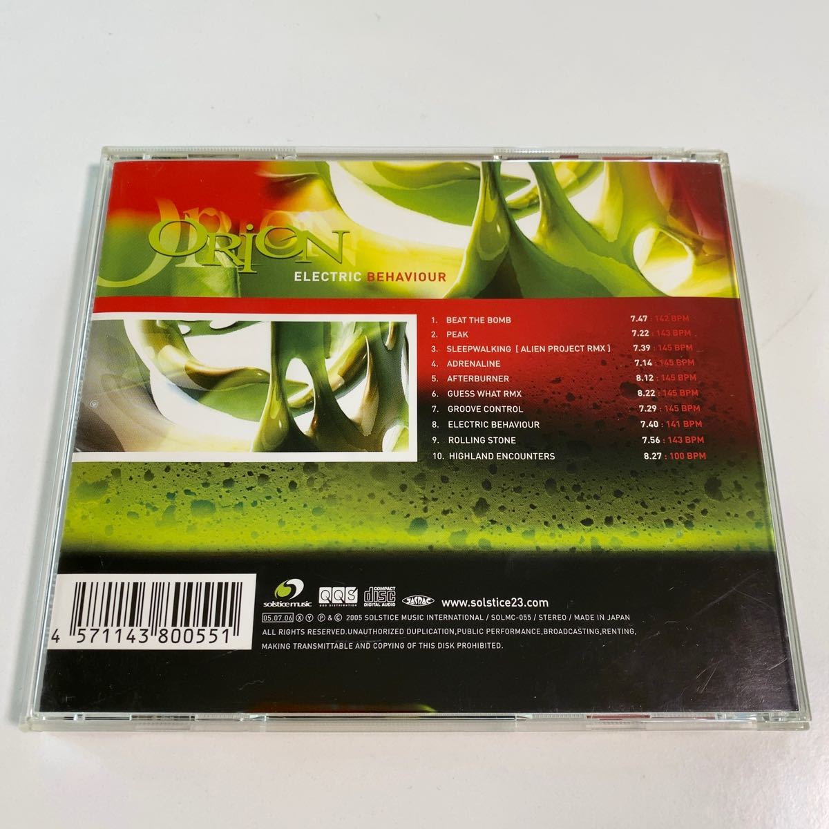 【値下げ】CD ORION / ELECTRIC BEHAVIOUR