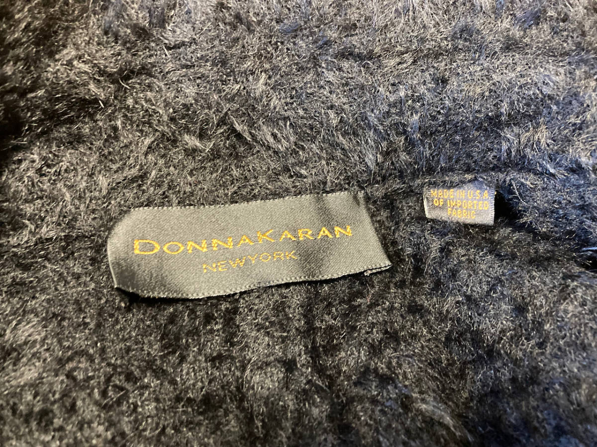 USA made DONNAKARAN Donna Karan mo hair pea coat lady's jacket alpaca 