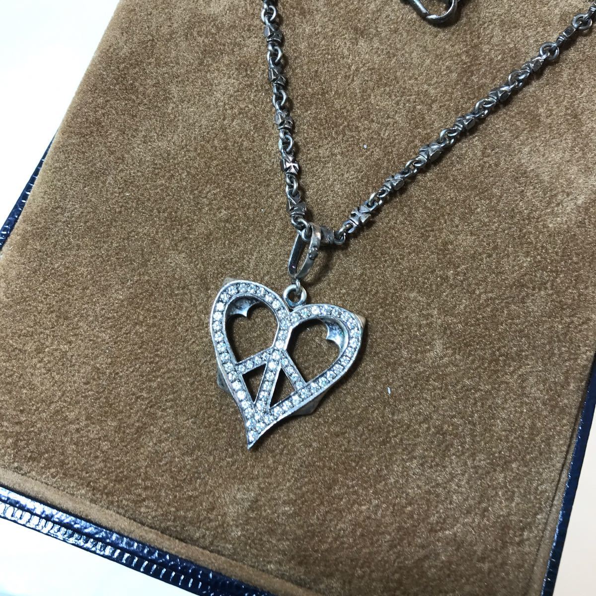 Loree Rodkin ローリーロドキン ゴシックピースハートトップ タイニーマルチーズ クロスチェーン ネックレス ペンダント