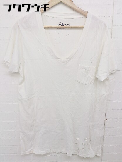 Ron Herman 発売モデル 82％以上節約 8100 ロンハーマン ダメージ 半袖 メンズ Tシャツ カットソー サイズM ホワイト