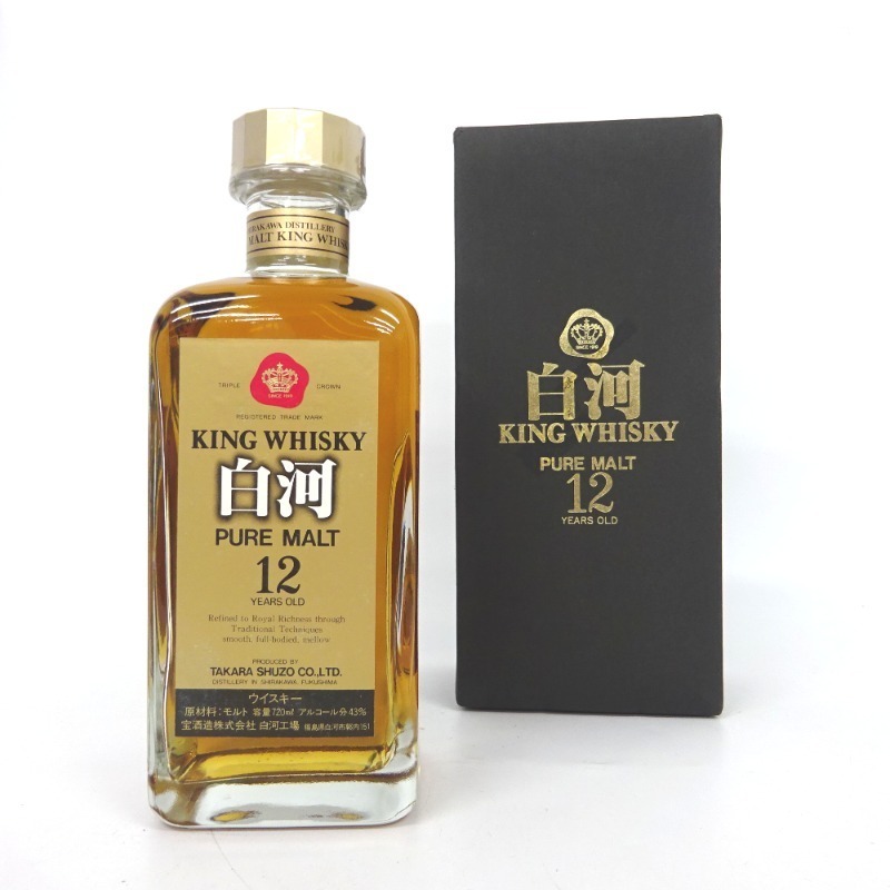 希少品 古酒 白河 12年 ピュアモルトウイスキー 飲料/酒 ウイスキー