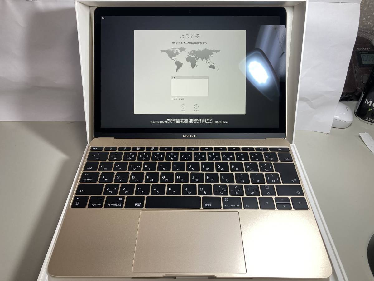 新同★MNYK2J/A [ゴールド] MacBook Retinaディスプレイ Apple(アップル)★第7世代 Core m3/8GB/SSD：256GB/動作確認済み/充放電回数:142回_画像1