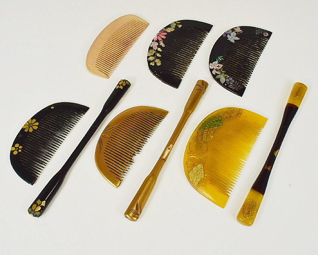 美品 アンティーク 鼈甲 金蒔絵 螺鈿 櫛 かんざし セット 30g 和モダン ...