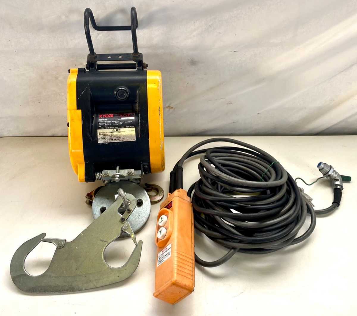 T145 ☆RYOBI リョービ ウィンチ WI-61C 100V 6A 550W 50/60Hz www