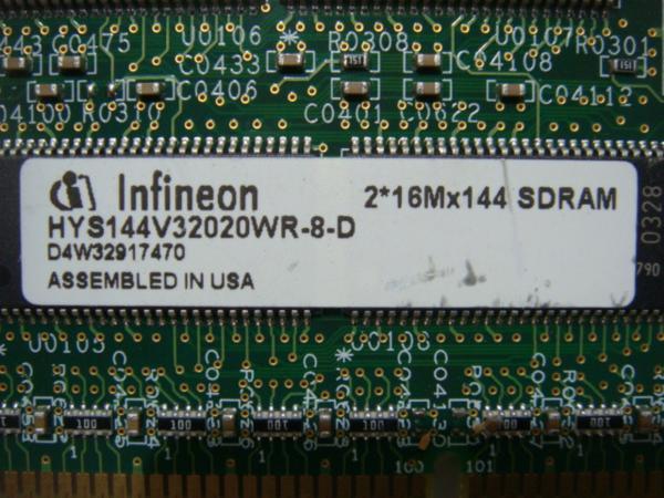Sun 501-5030-03 Infineon HYS144V32020WR-8-D 2*16Mx144 512MB SDRAM