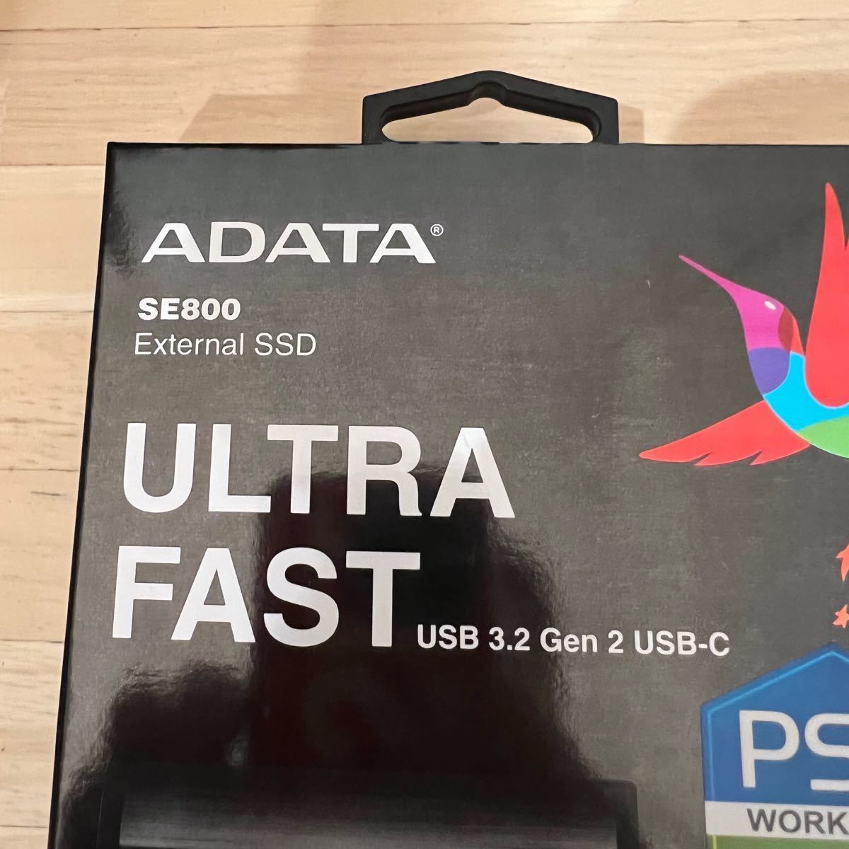 ADATA SE800 1TB IP68 最大1000MB/秒 USB 3.2 Gen 2 USB-C 外付け　ポータブルSSD 