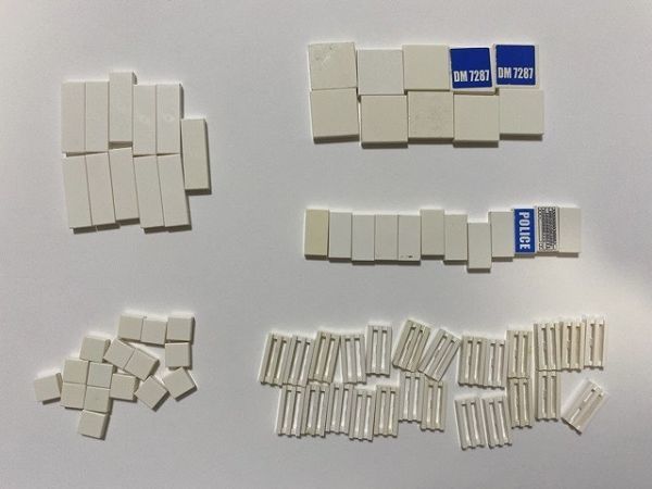 F5　LEGOバラパーツ　白　小さめタイル系　まとめて大量㎏_画像1