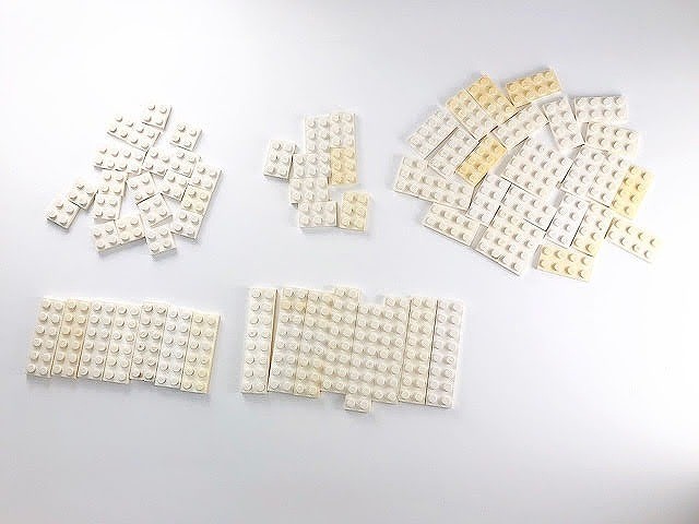 F286　LEGOバラパーツ　白　2 x～プレート系　まとめて大量㎏_画像1