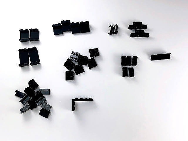 F302　LEGOバラパーツ　黒　パネル・ブラケット系　まとめて大量㎏_画像1