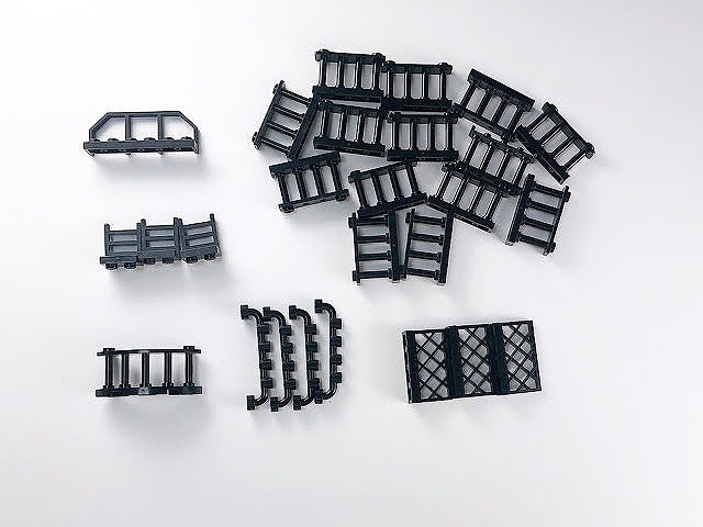 F306　LEGOバラパーツ　黒　フェンス系　まとめて大量㎏_画像1