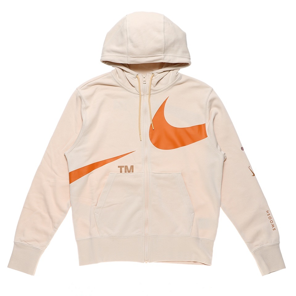 ■NIKE NSW SWOOSH FZ FT HOODIE ベージュ/オレンジ 新品 2XLサイズ ナイキ スウッシュ フルジップ フレンチテリー フーディー DD6088-219_画像2