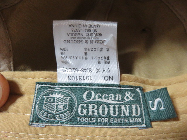 Ocean&GROUND NEBURA社 キャップ 帽子 ぼうし サイズS 48~52cm 後部でサイズ調整ができます 綿100％ 未使用_画像7