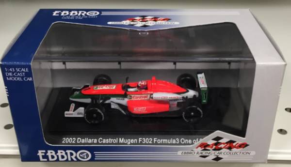 エブロ 43380 Formula3 2002 CASTROL MUGEN DALLARA F302 No.1 ORANGE/GREEN