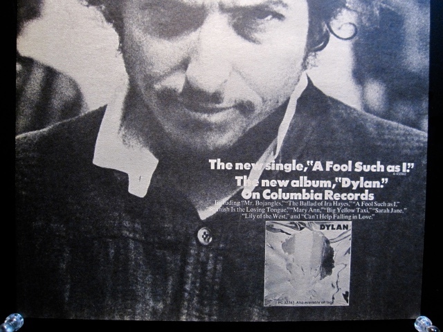 BOB DYLAN／re. The Band◎DYLAN(A Fool Such As I)◎稀少アルバム＆シングル広告◎1973年_画像3