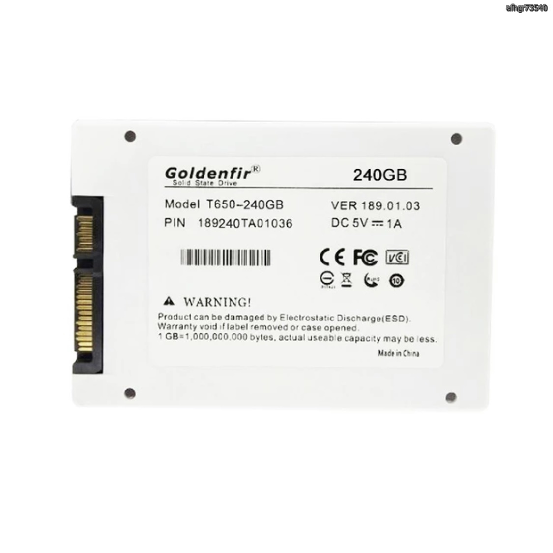 【送料無料】SSD Goldenfir 360GB SATA3 / 6.0Gbps 新品 2.5インチ 高速 NAND TLC 内蔵 デスクトップPC ノートパソコン (a1241)_画像2