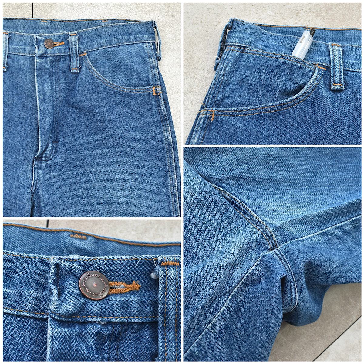 80's Wrangler 935DEN flared pants Made in USAメンズ 29インチ 80～90s アメリカ製 ラングラー ブ_画像5