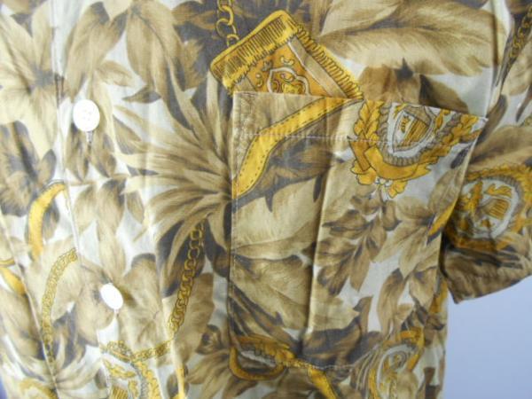 昭和レトロ　柄シャツ　Ｍ　半袖　リッチ　メンズ 日本製　古着　b147_画像7