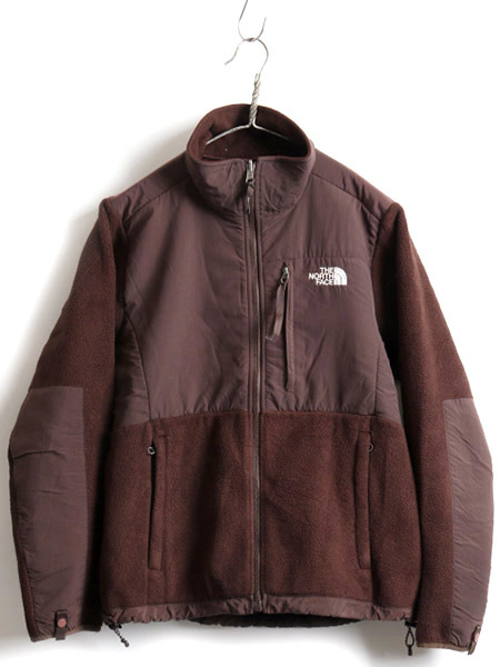 ■ ノースフェイス フルジップ フリース ナイロン 切替 デナリ ジャケット ( レディース M ) 古着 The North face DENALI 茶 ジャンパー_画像1