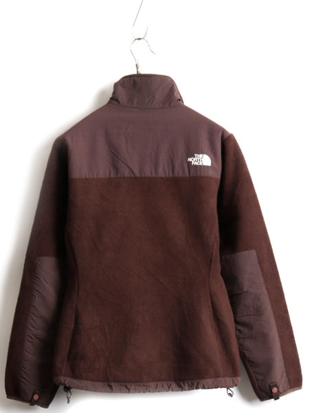 ■ ノースフェイス フルジップ フリース ナイロン 切替 デナリ ジャケット ( レディース M ) 古着 The North face DENALI 茶 ジャンパー_画像6