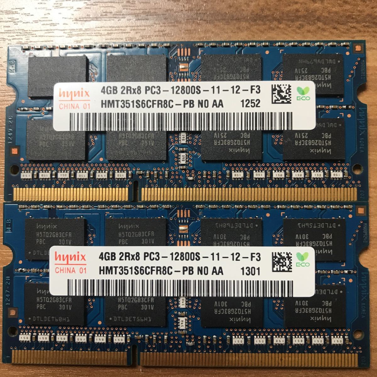 hynix DDR3 1600Mhzノート用メモリ4Gx2