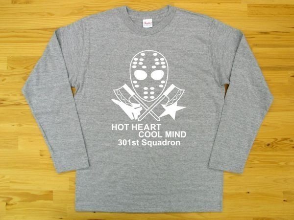 Air Self -Defense Force 301 Self -Defense Force Corps Hoshin Grey 5,6 унции с длинным рукавом T -Shirt White S военный Jason