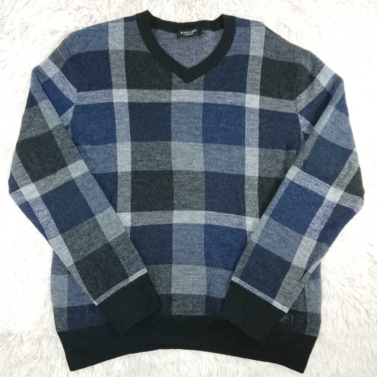 新品】ブラックレーベルクレストブリッジ CBチェックニット バーバリー