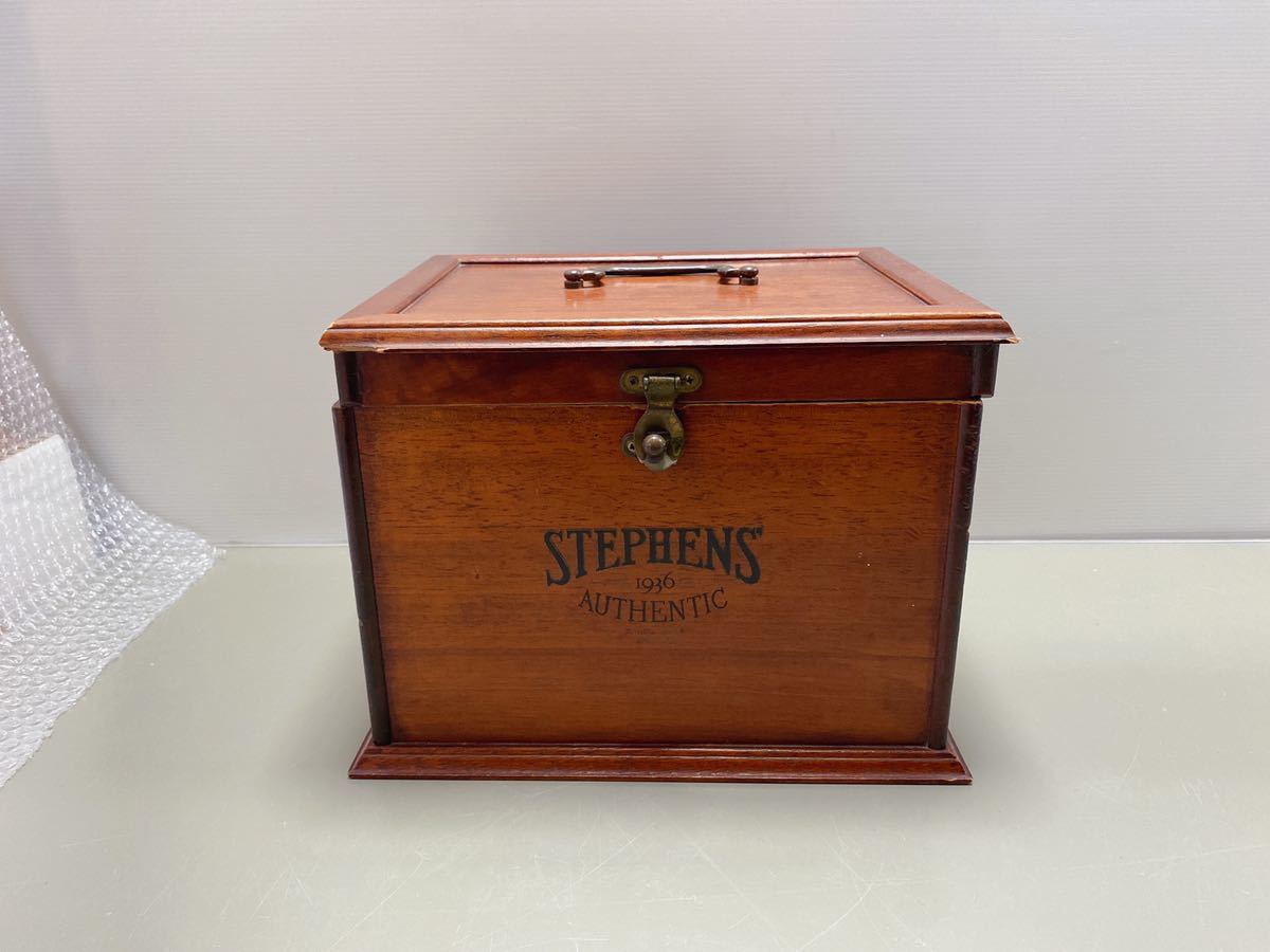稀少品STEPHENS社1936 AUTHENTIC アクセサリーケース小物入ジュエリーボックス木製アクセサリー ボックスソーイングボックス難あり日本代购,买对网